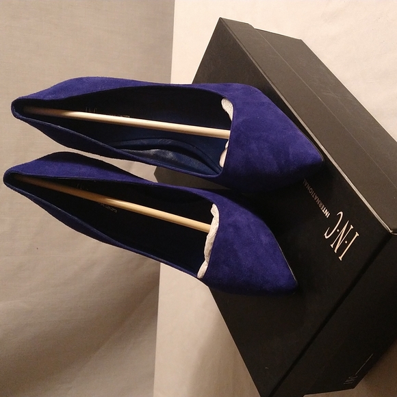 INC International Concepts Shoes - INC INTERNATIONAL CONCEPTS ELECTRIC BLUE SUEDE STILETTOS SHOES